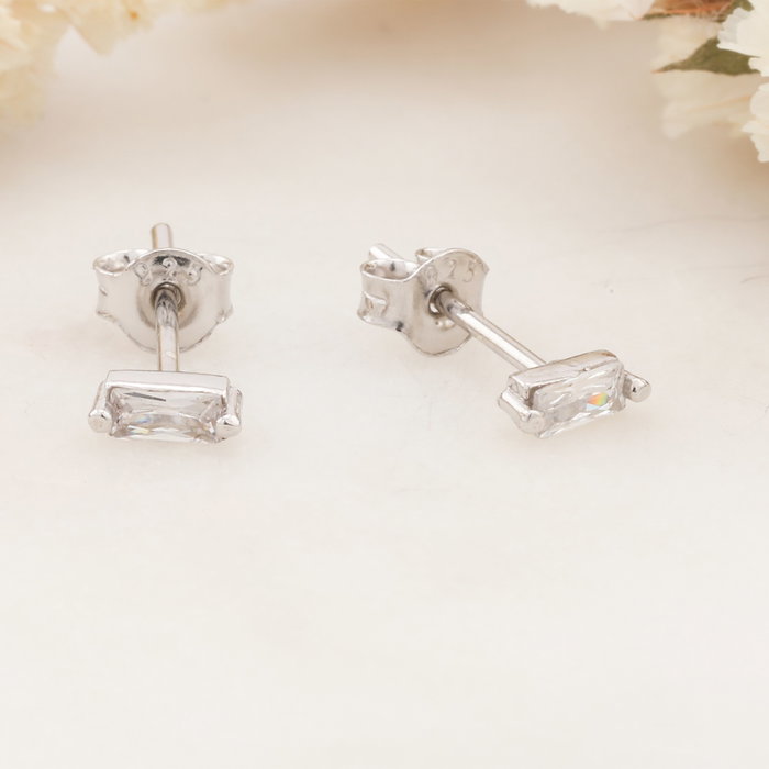 Heliophilia Silver Pendientes de Plata de Ley 925 5,5 x 2 mm